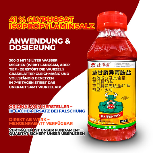 Glyphosatbasiertes Herbizid (41 % Konzentrat) – Für professionelle Vegetationskontrolle