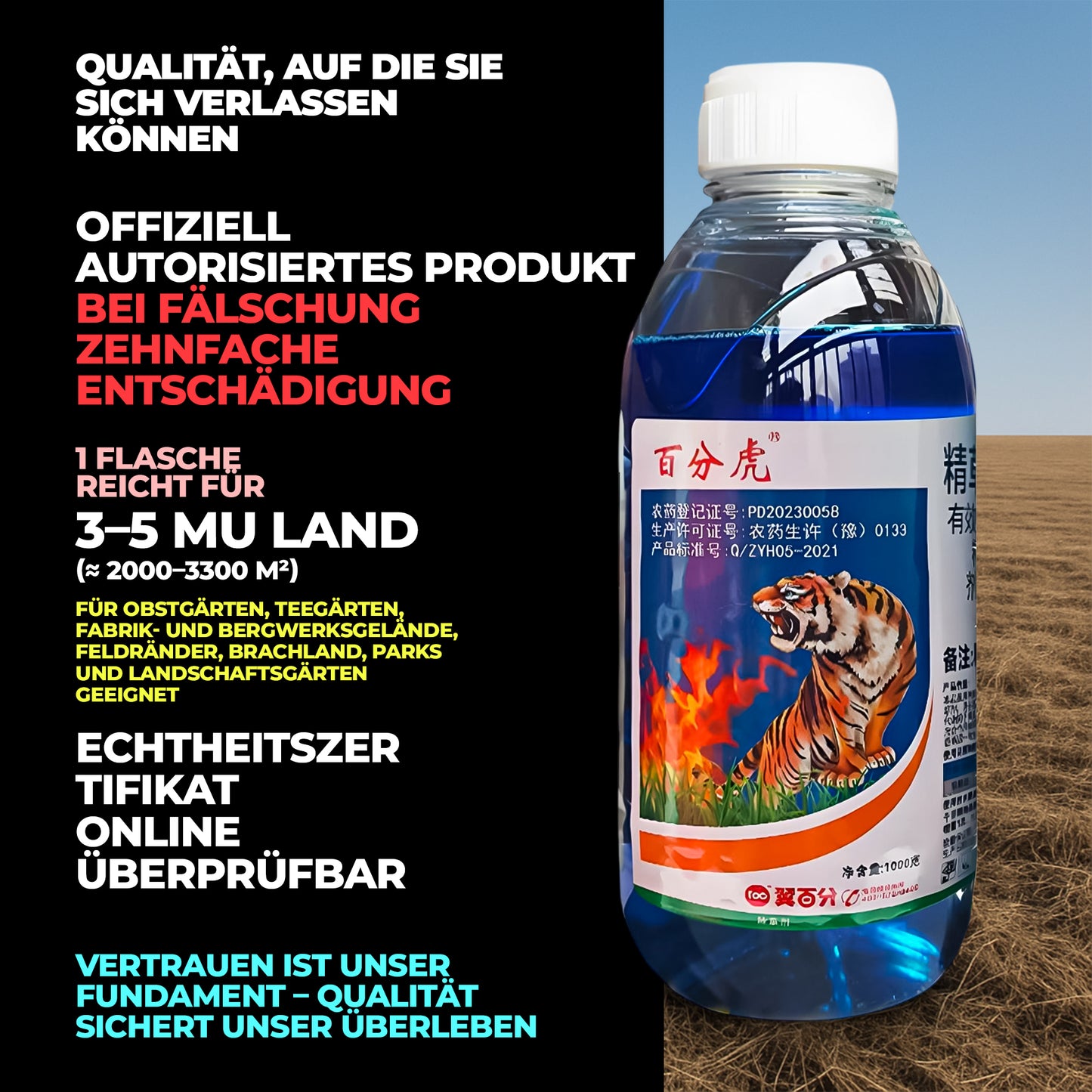 Glufosinat – Breitspektrum-Vegetationskontrolle für Ackerland & Obstplantagen