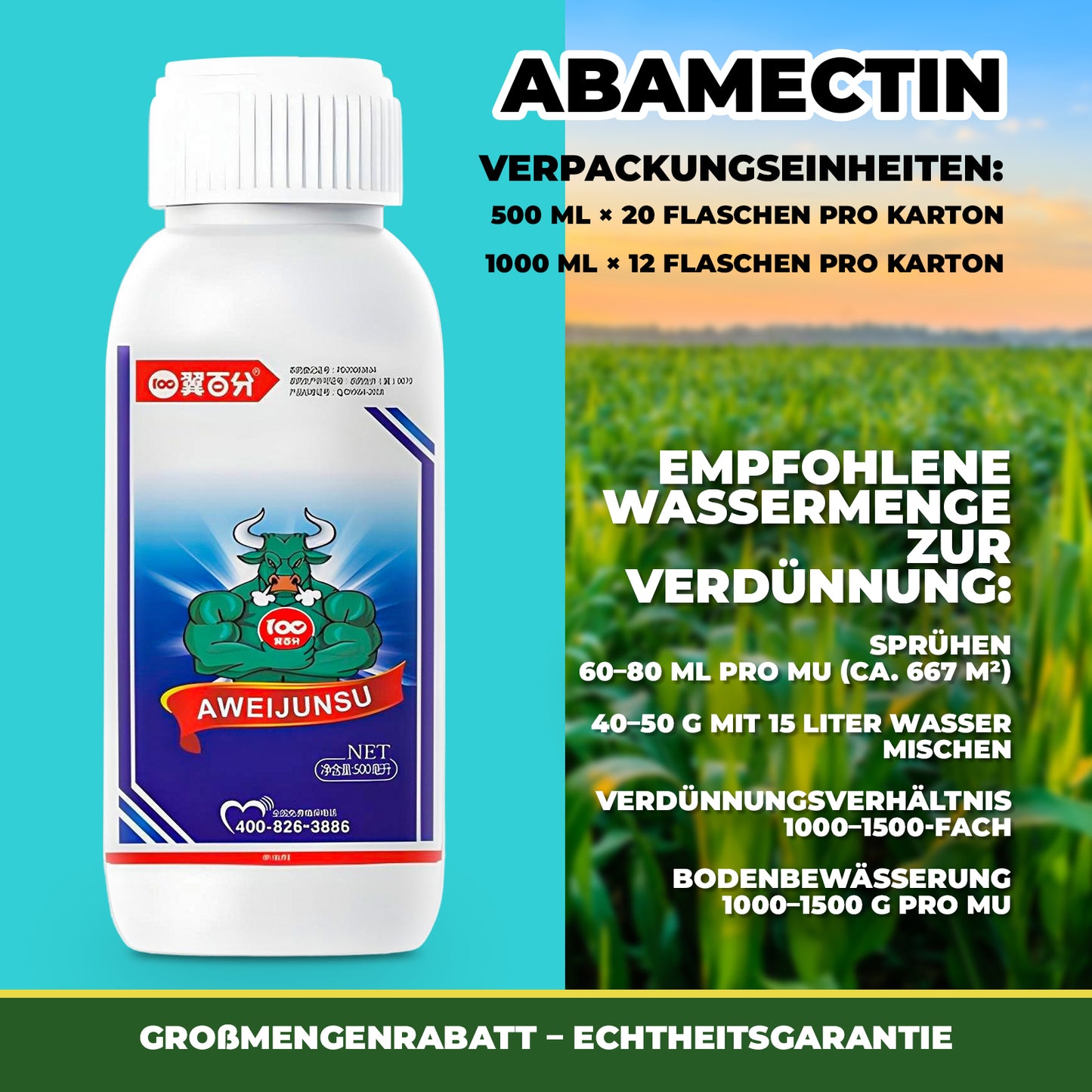 Abamectin 1,8 % EC – Insektizid & Akarizid für Gemüse, Obst und Zierpflanzen