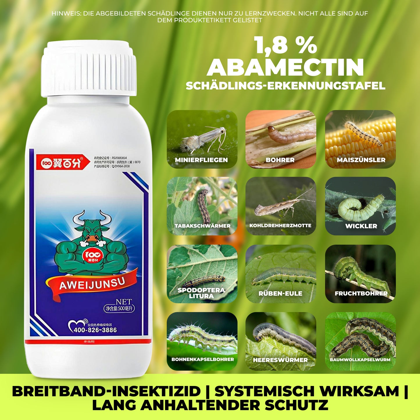 Abamectin 1,8 % EC – Insektizid & Akarizid für Gemüse, Obst und Zierpflanzen