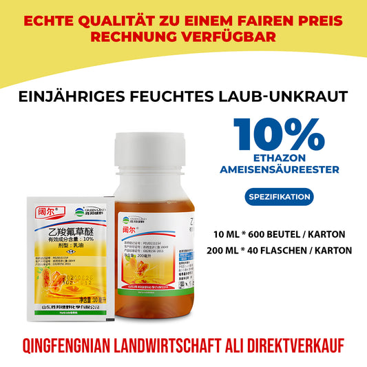 10 % Ethoxysulfuron-Herbizid (Nachauflauf) – Bekämpfung von Breitblattunkräutern in Soja- & Erdnussfeldern | 10 ml Packung